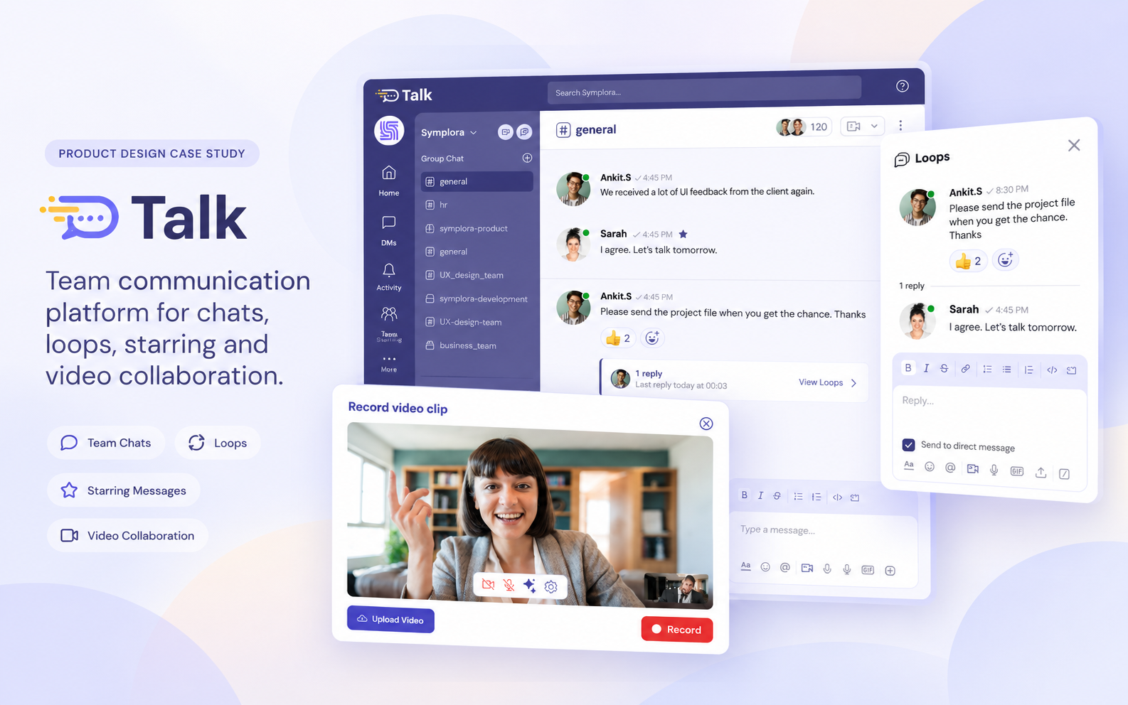 Concept interface thumbnail for messenger project